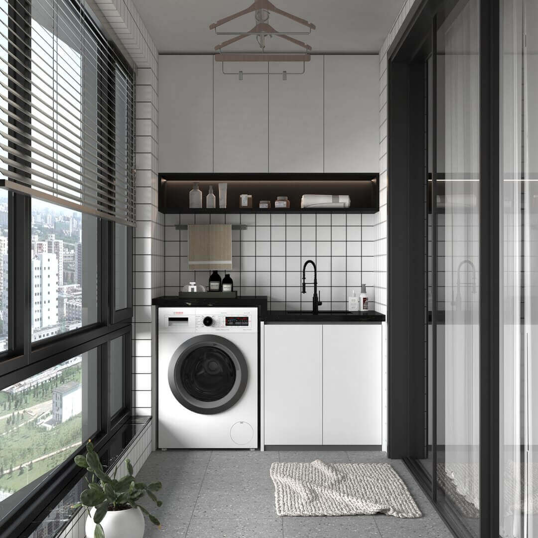 Tủ giặt nhôm ban công Alo House